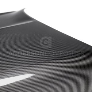 Ford Mustang Hood - Anderson Composites - Double Sided Carbon Fiber - Carbon Fiber - `15-`20